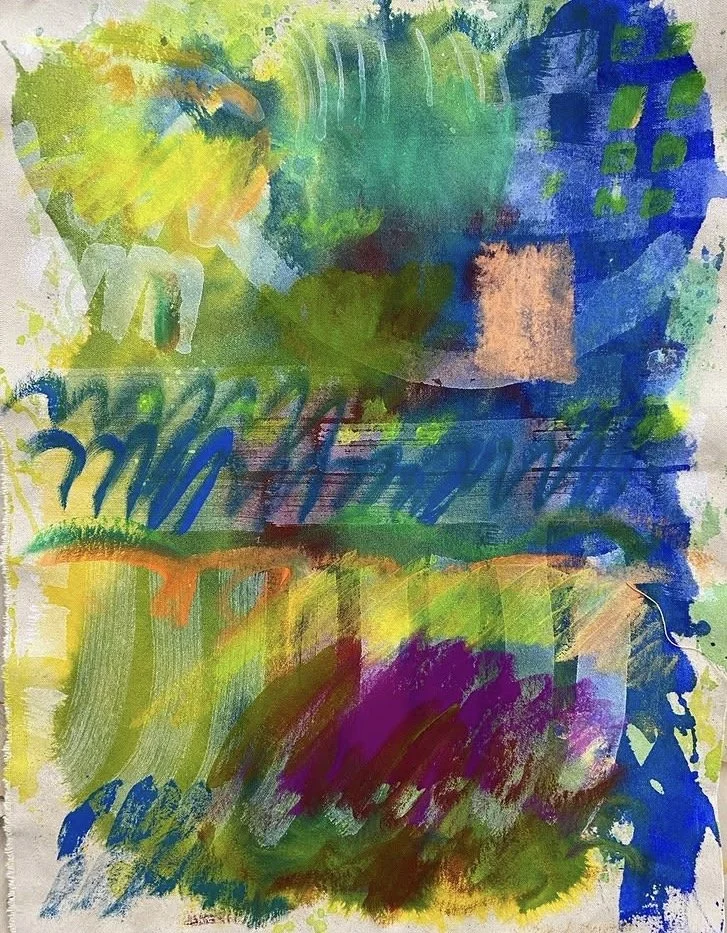 acrylic on raw canvas, 12x18"