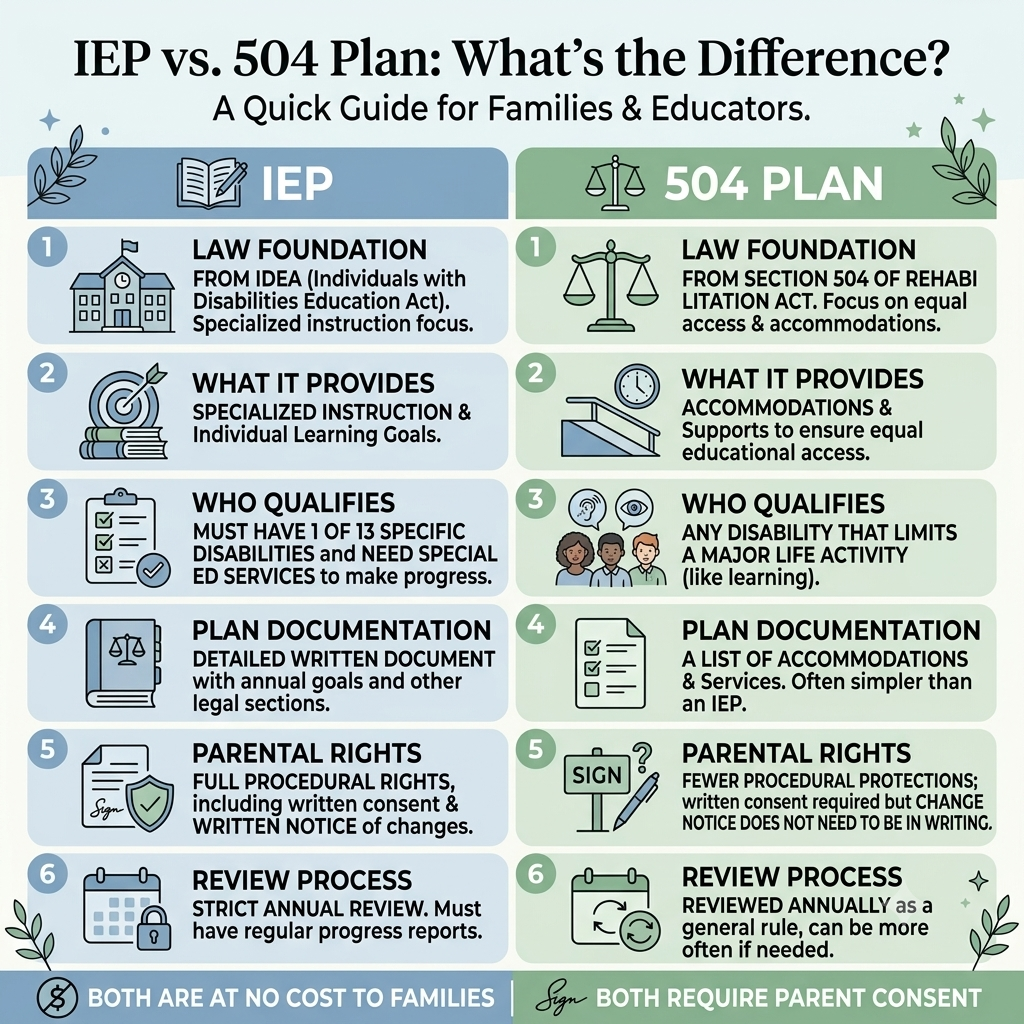IEP vs. 504 Plan: A Parent’s Guide to Understanding Your Child’s Educational Rights