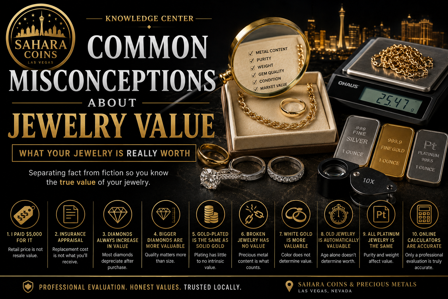 Common Misconceptions About Jewelry Value: What Your Jewelry Is Really Worth