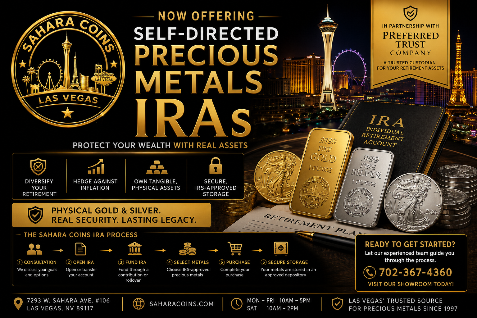 Now Offering Self-Directed Precious Metals IRA Services in Las Vegas