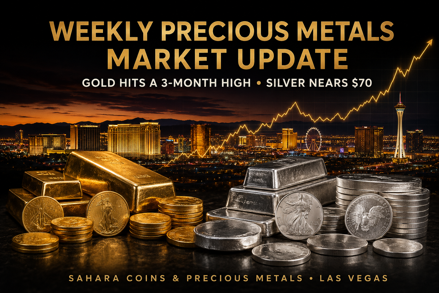 Weekly Precious Metals Market Update: Gold Hits a Three-Month High as Silver Nears $70