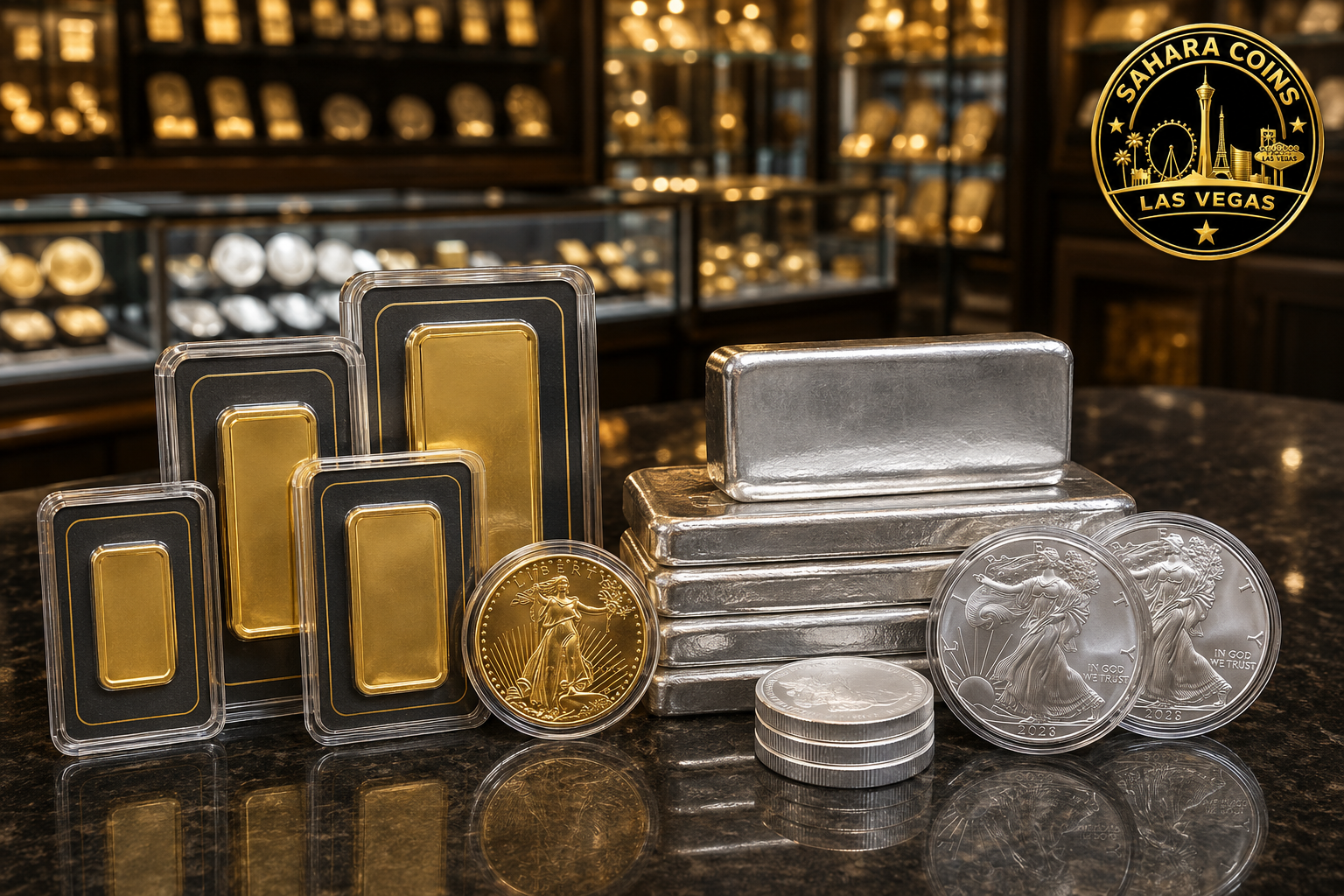 Gold and silver bullion available in Las Vegas