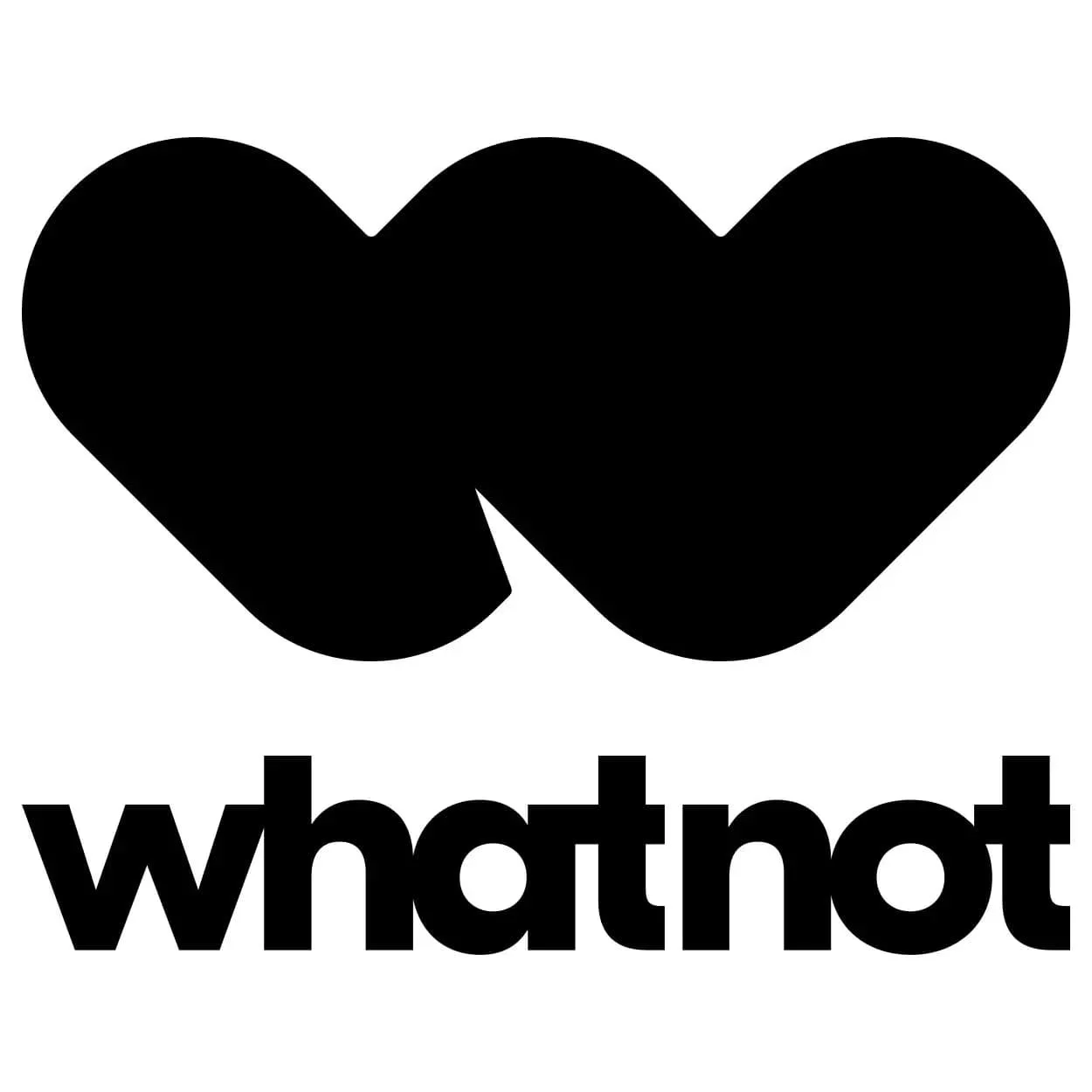 Black silhouette of two hands clasped with the word 'whatnot' underneath.