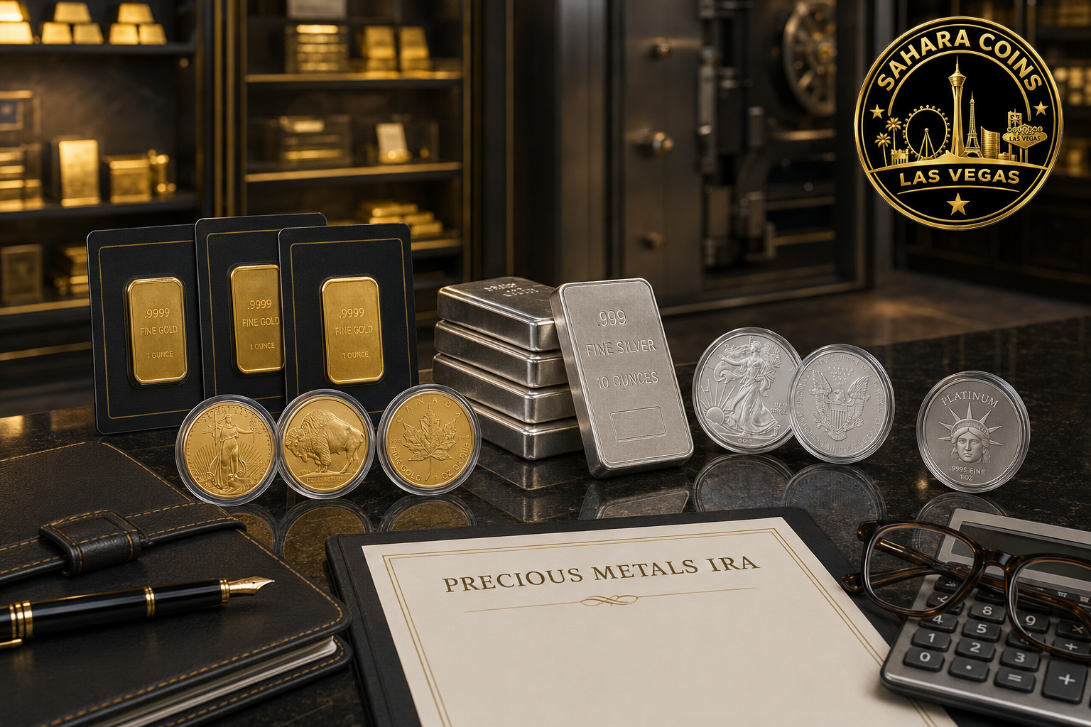 Gold and silver bullion for a precious metals IRA