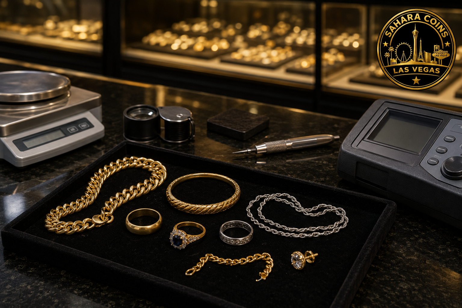 Gold, silver and platinum jewelry evaluation