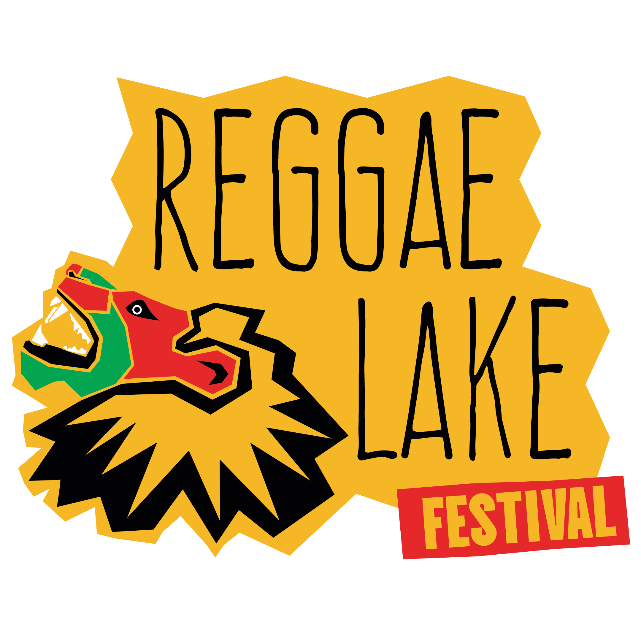 Logo van het Reggae Lake Festival 2026 in Amsterdam Gaasperpark met reggae en Caribische sfeer