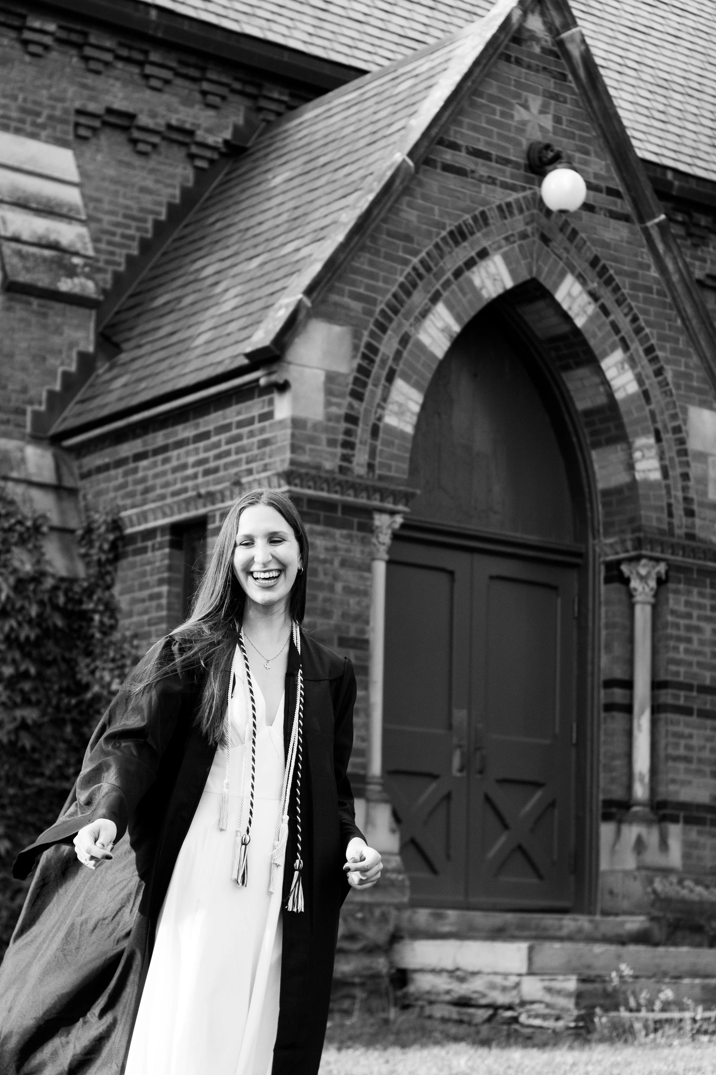 Amy Crouch as she graduated from Cornell University, smiling because she loved college.