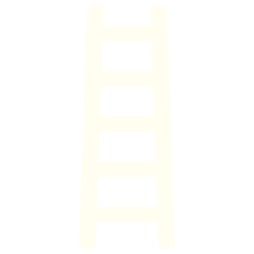 Silhouette of a ladder on a black background
