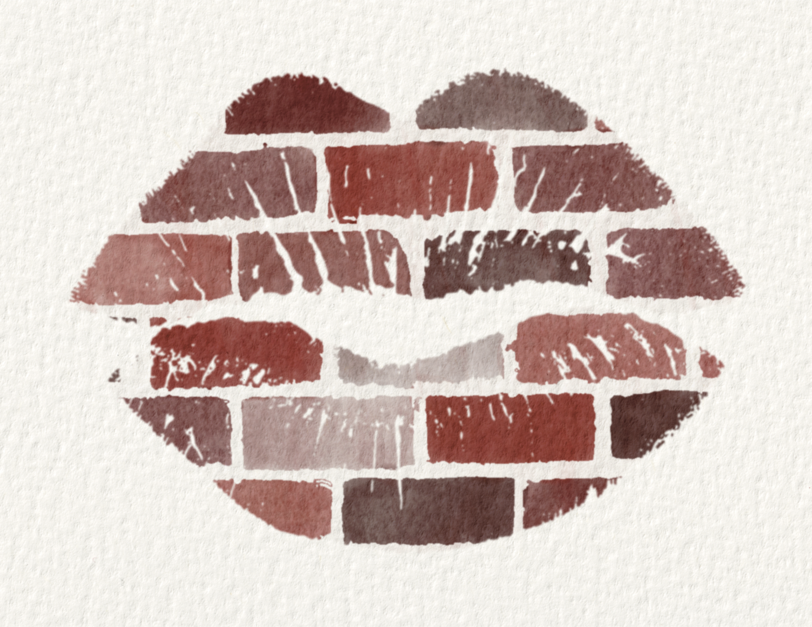 Kiss the Bricks Postcard