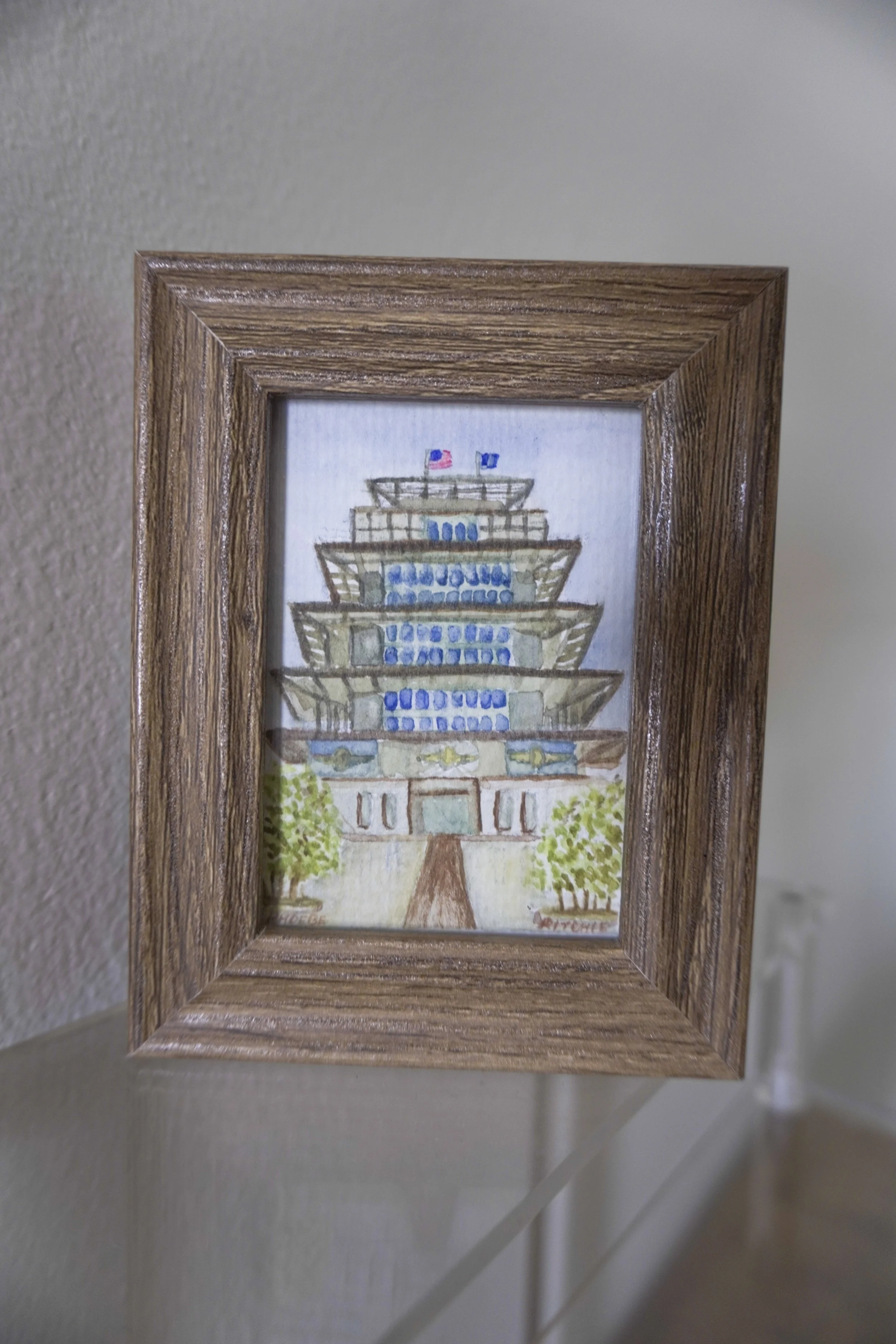 Pagoda Mini Watercolor Painting
