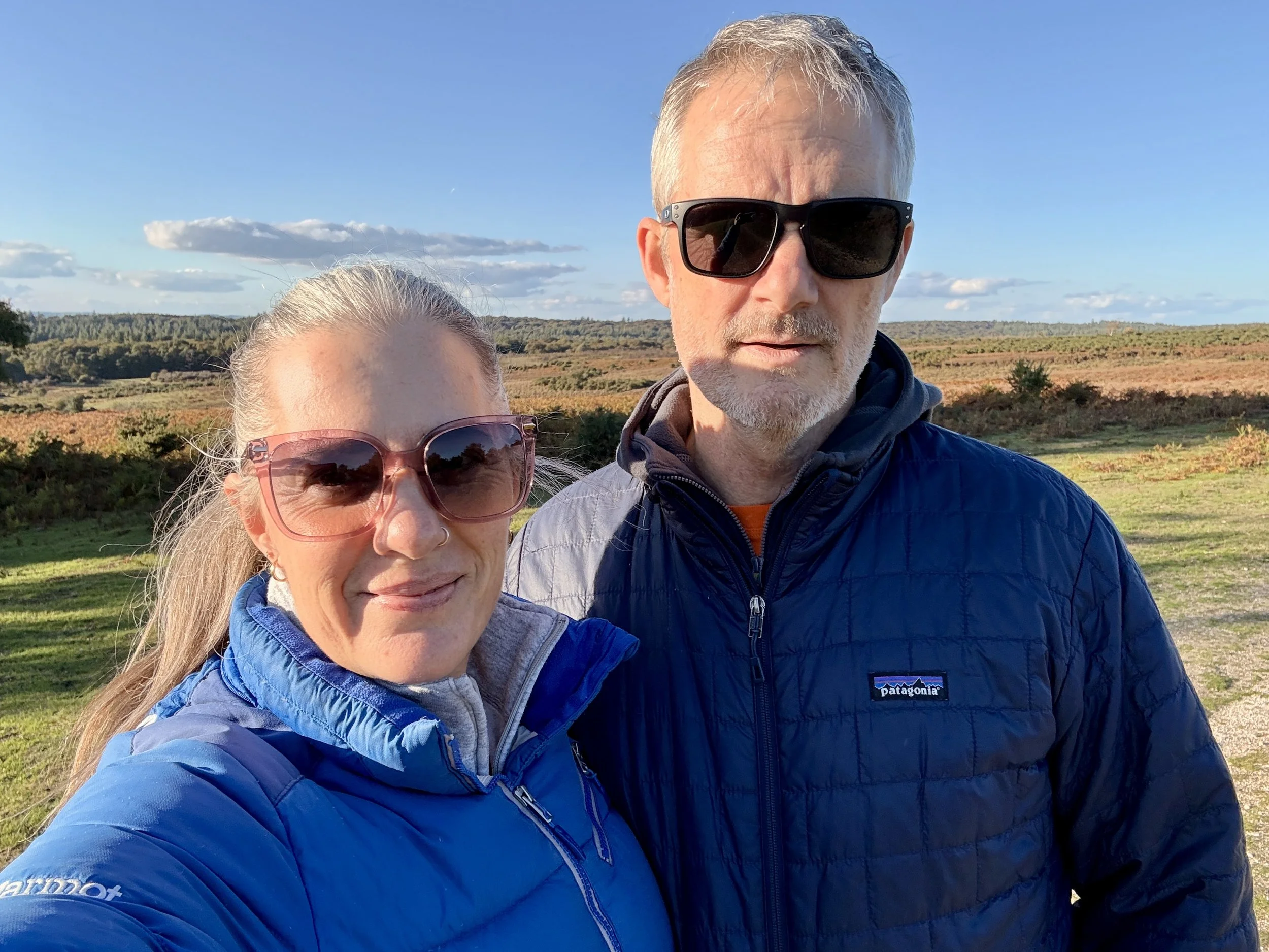 Alan and Michelle Dobson enjoying a walk in the New Forest, Dorset.