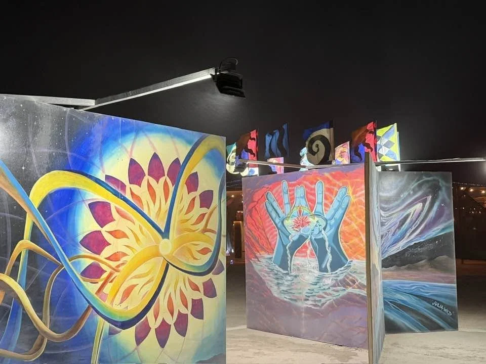 Burning Man 2026 Mural, Mural Maze/Art In Session Now