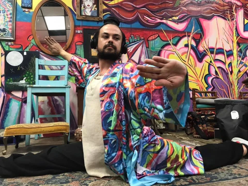 Casey in Shen Nong's Tea Kimono