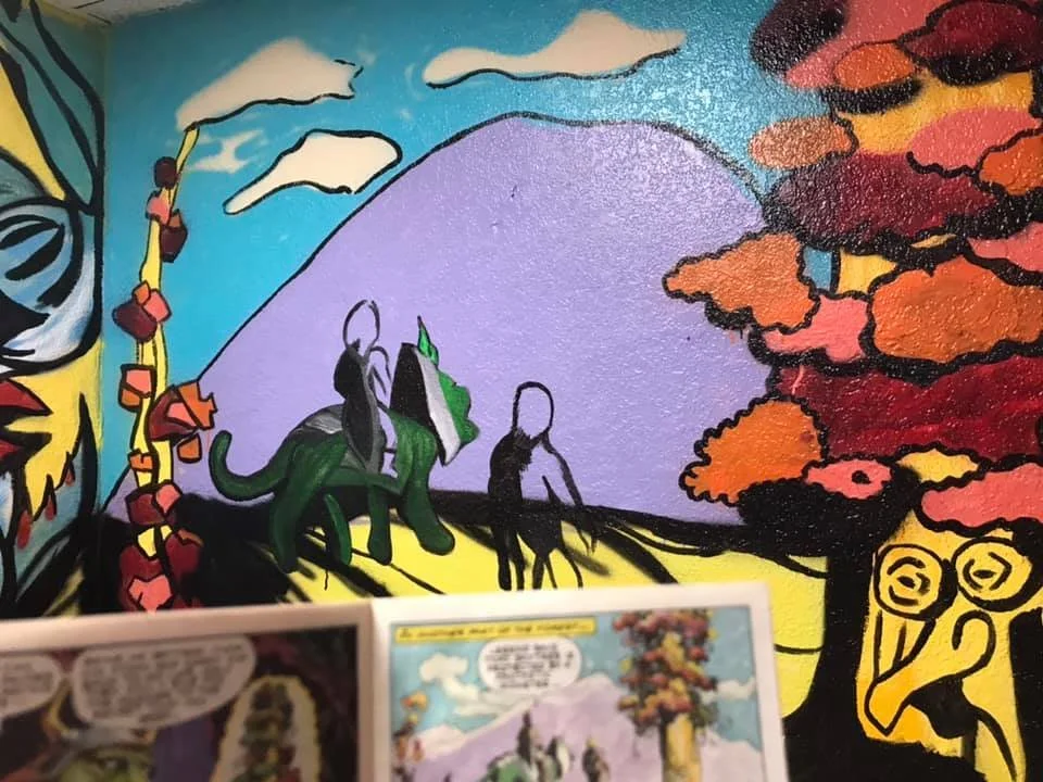 He-Man Comic inspired Indoor Mural
Oddballz Collectiblez skate shop in Austin, TX 2020
Chris Dyer has a mural on the front of this building on the other side of my mural!