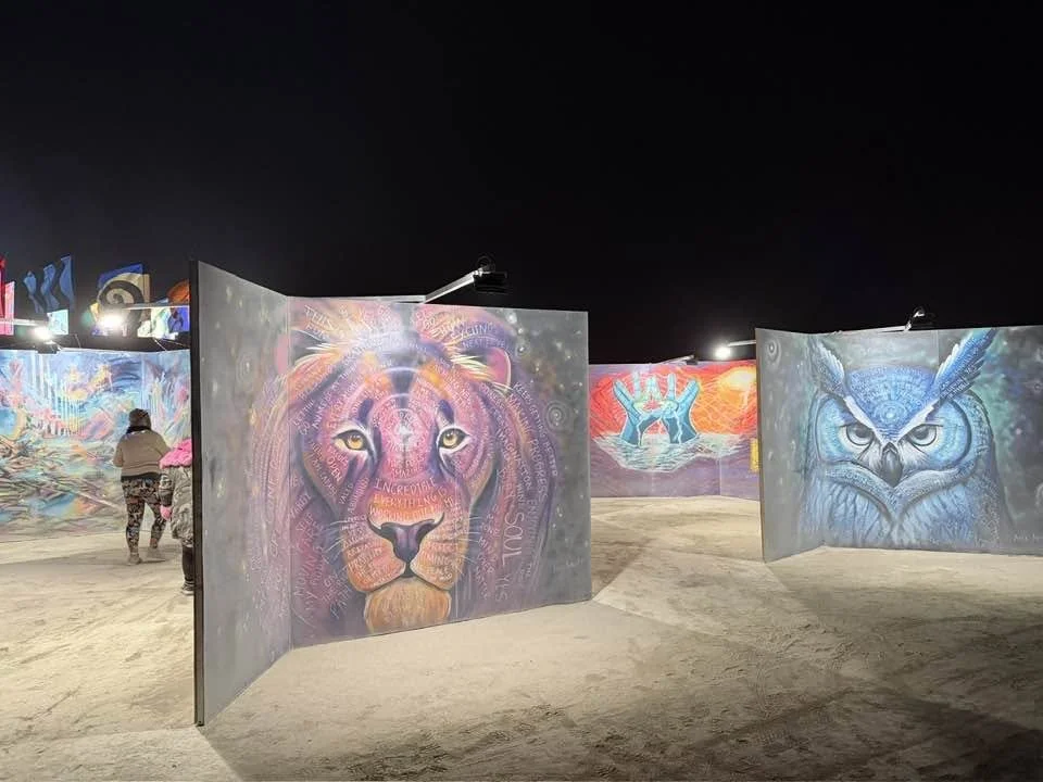Burning Man 2026 Mural, Mural Maze/Art In Session Now