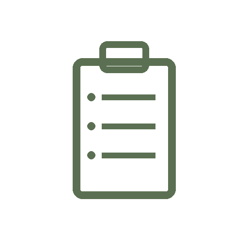 Icon of a clipboard with checkboxes