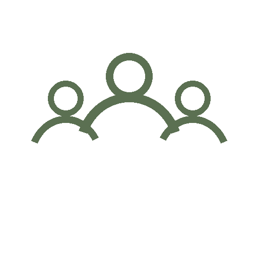 Icon of three people connected with lines, representing a group or community