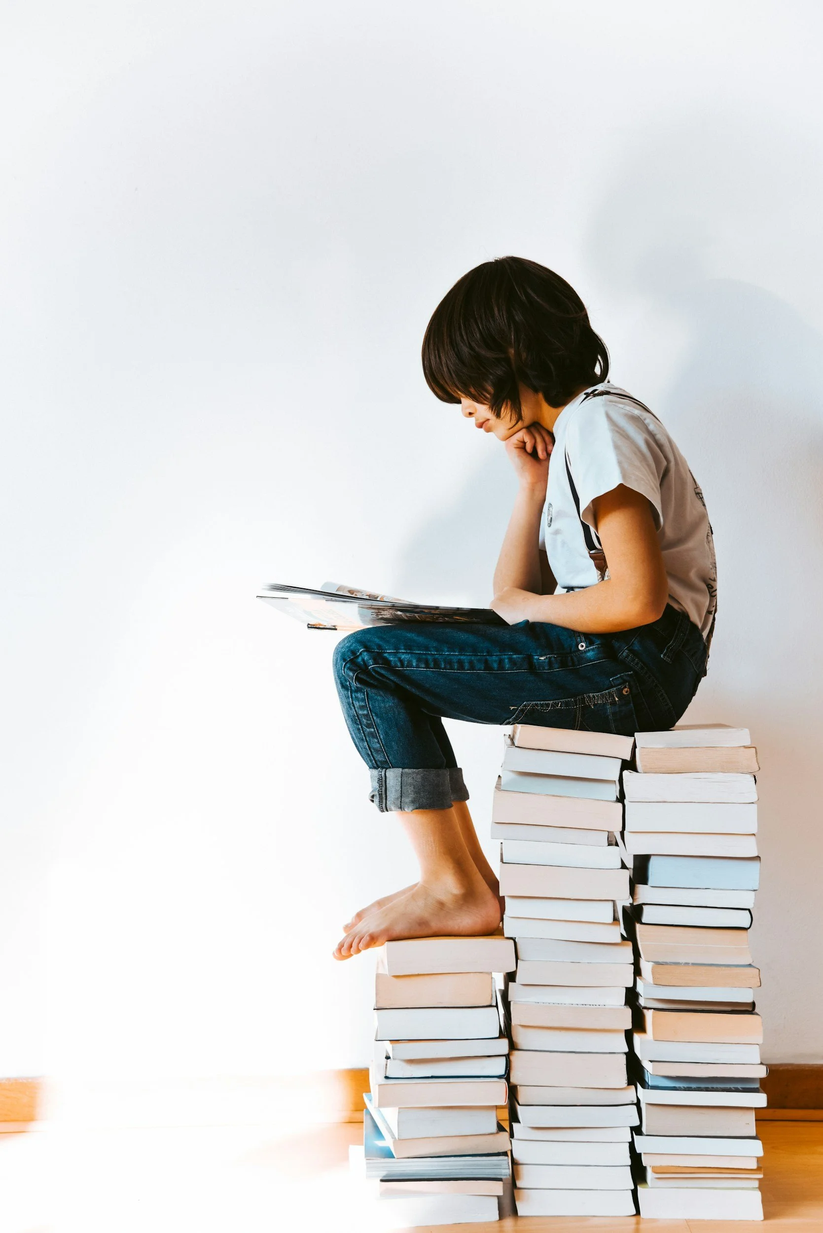 One-on-one reading tutoring session with young student