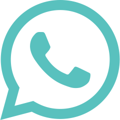 Ícono de WhatsApp en estilo simple y moderno.