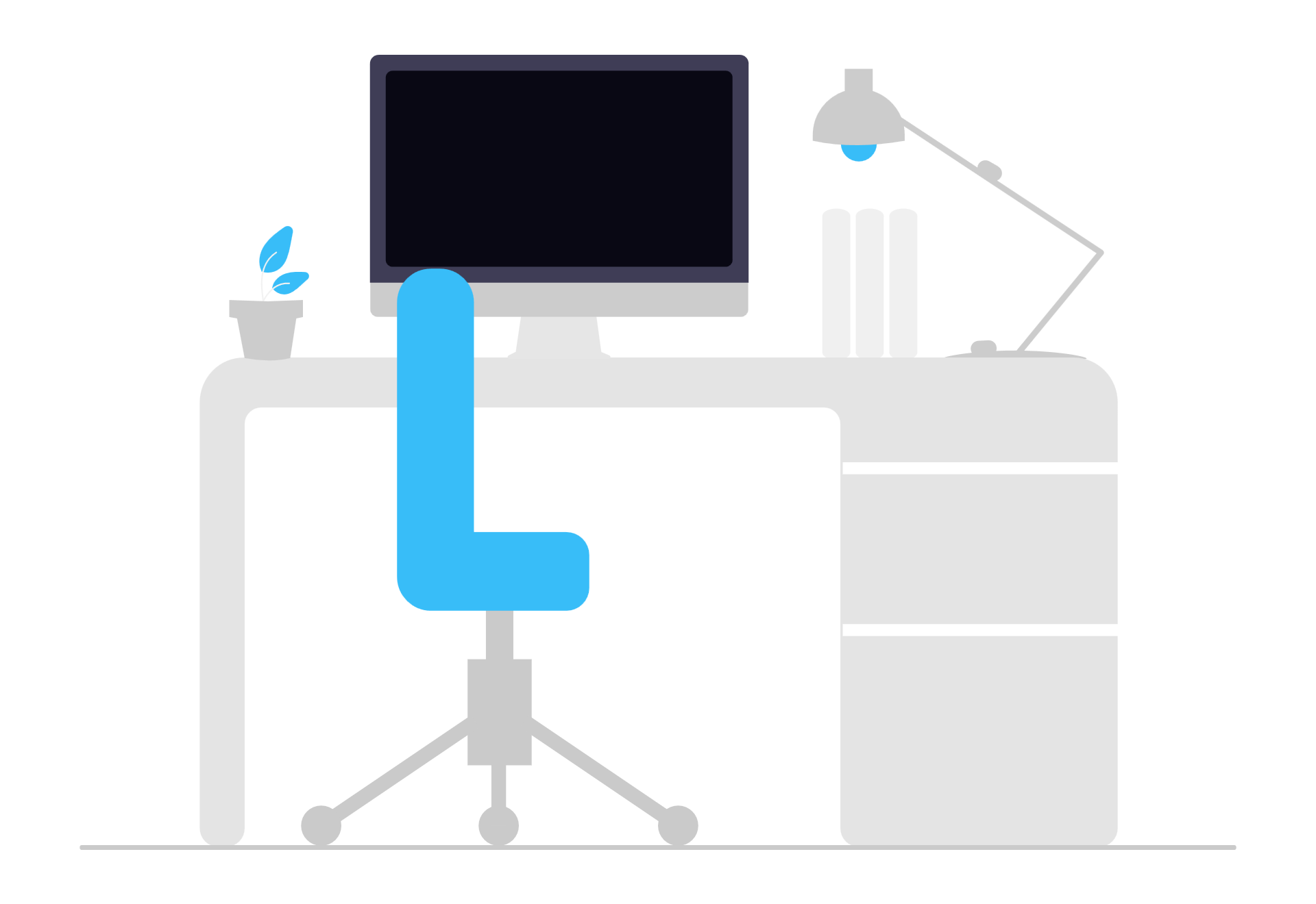keyboard, notepads, pens and glasses on desk