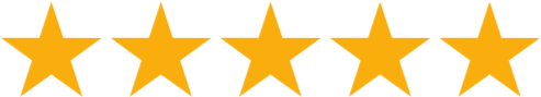 Five gold stars on a black background