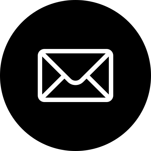 White email icon on a black background