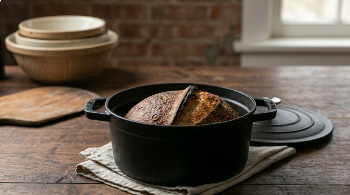 Study No. 3: Artisanal farmhouse loaf in a BIFL cast iron Dutch oven—the results of a 24-hour fermentation study in patience.
