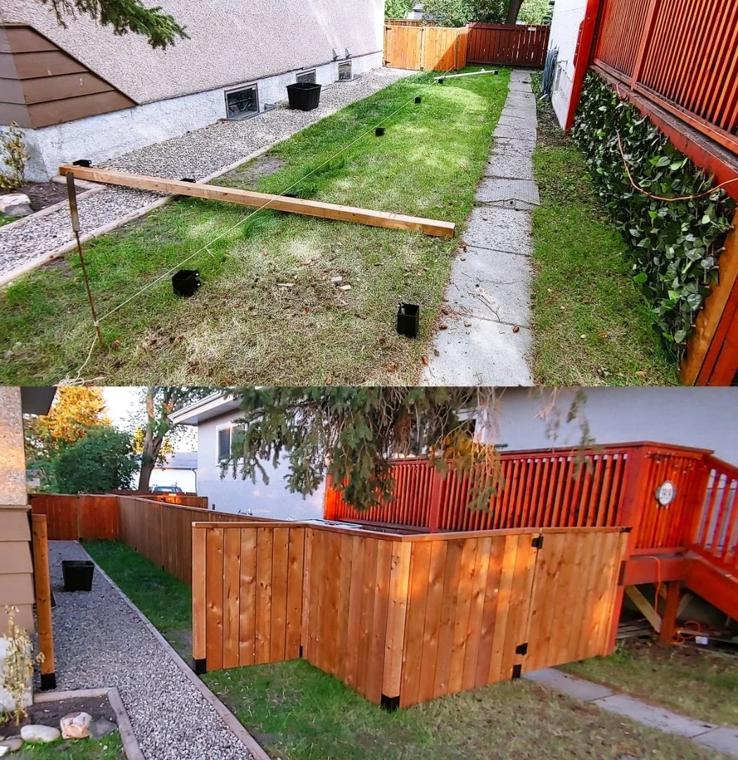 Duplex fence and deck project