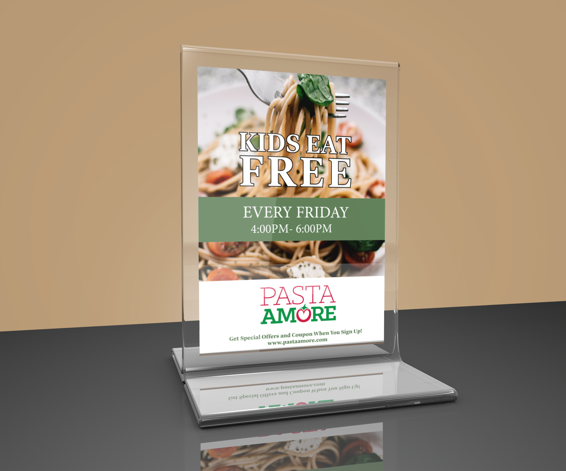 Pasta Amore Table Tent