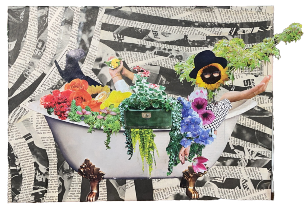 "Mother Earth's Gay Ass Bath" - Collage
