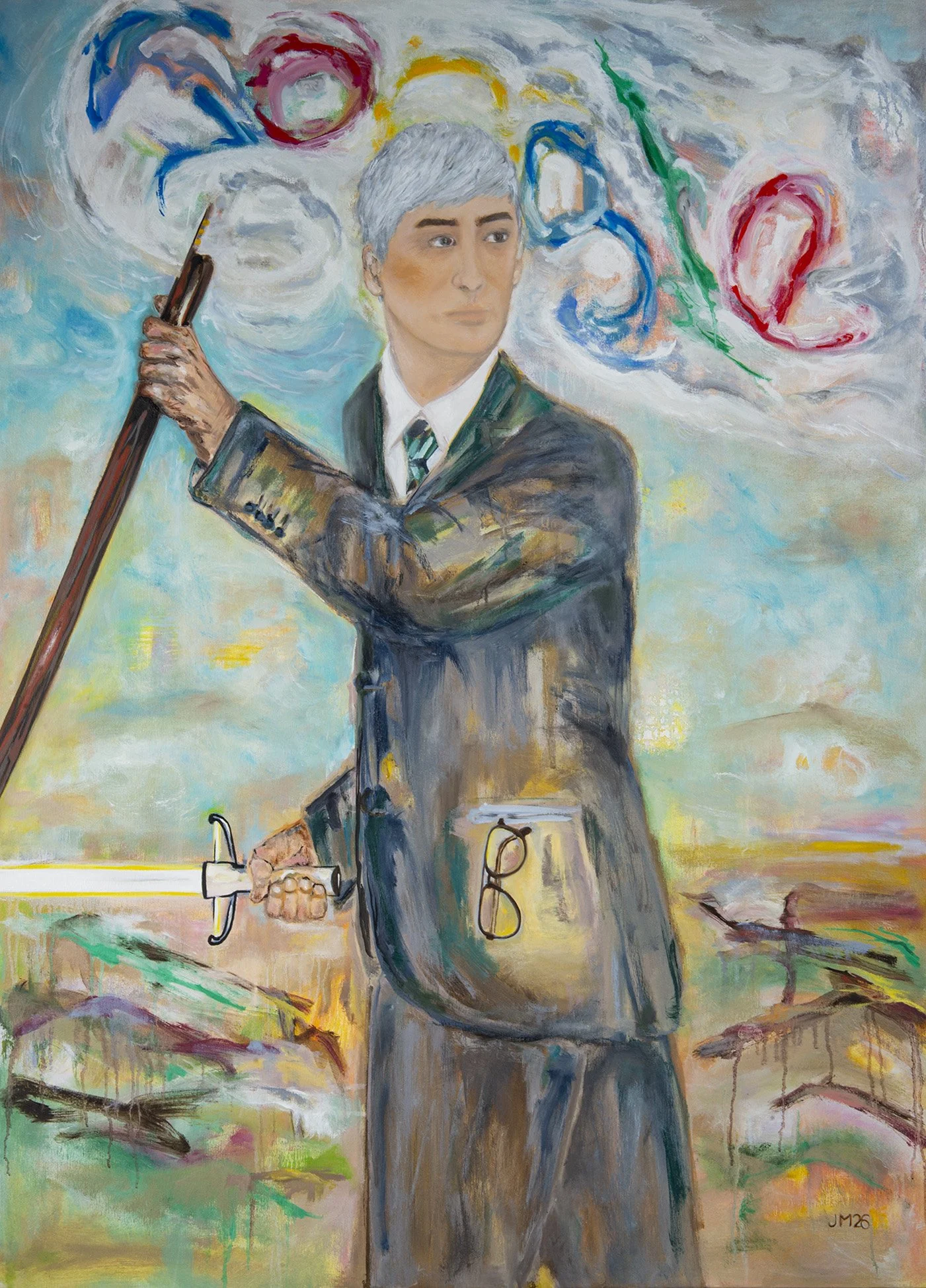 The Explorer - Larry Page, 2026 After Antoine-Jean Gros, Bonaparte at the Pont d’Arole,1796 72dpi.jpg