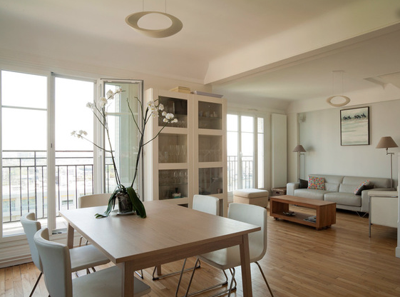 open floor plan dining room