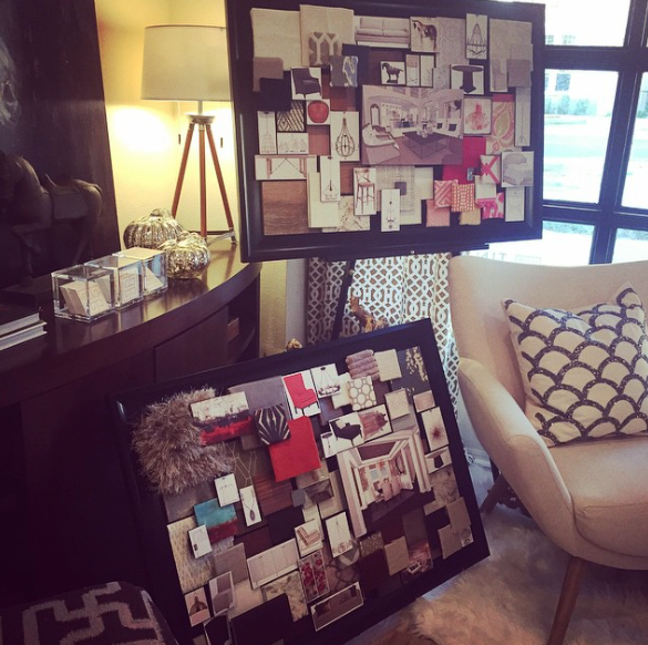 ...And here is the result from the other late nights--two fabulous designs, accepted, and proudly displayed in our office lobby!
