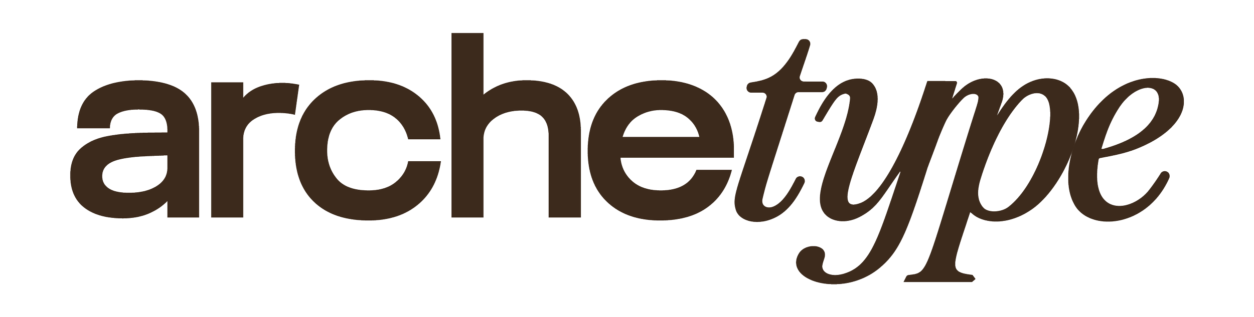 The word 'archetype' written in a stylized, cursive font in brown color.