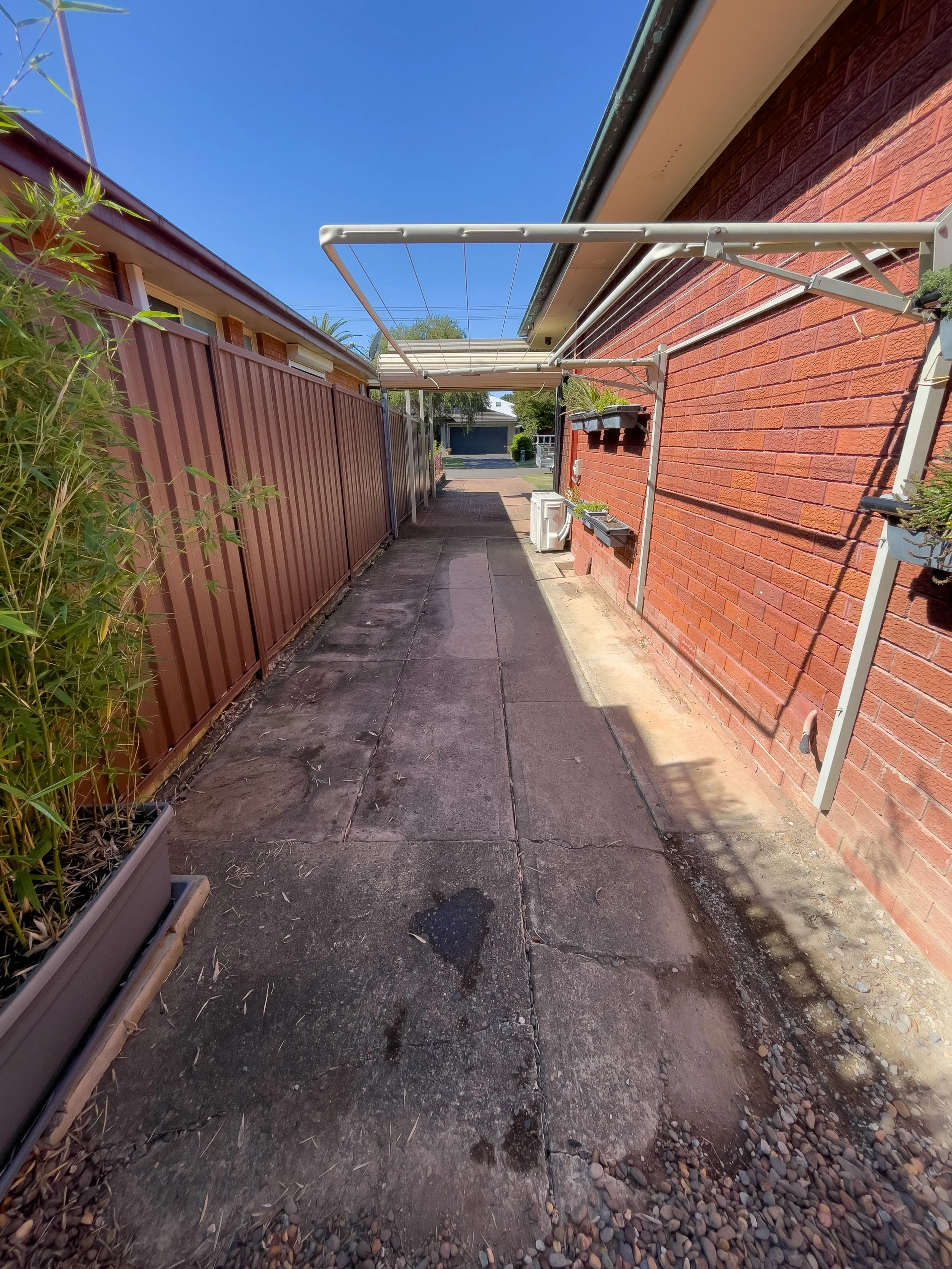 Before Jakyl Services Back Concrete wash