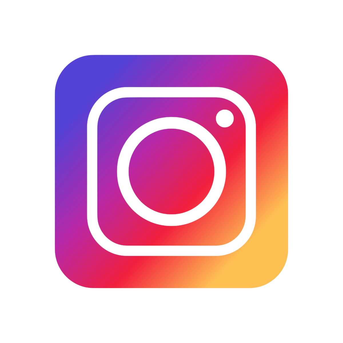Instagram app icon with a gradient background of purple, pink, orange, and yellow.