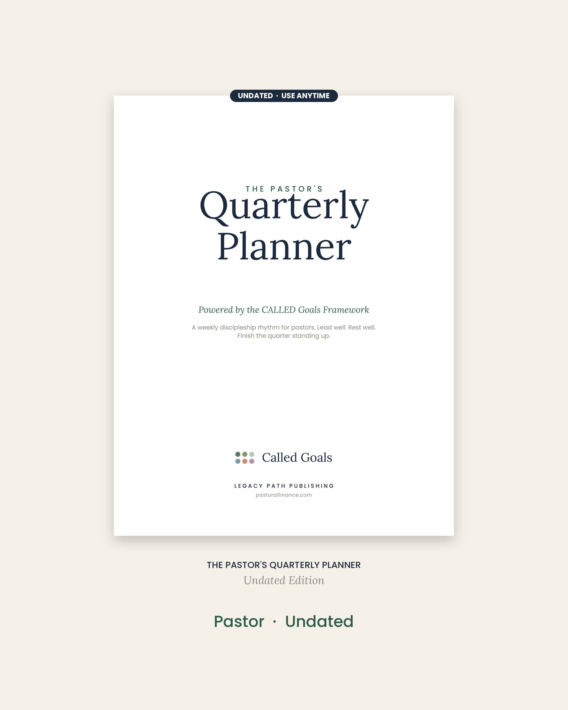 The Pastor's Quarterly Planner (Undated)