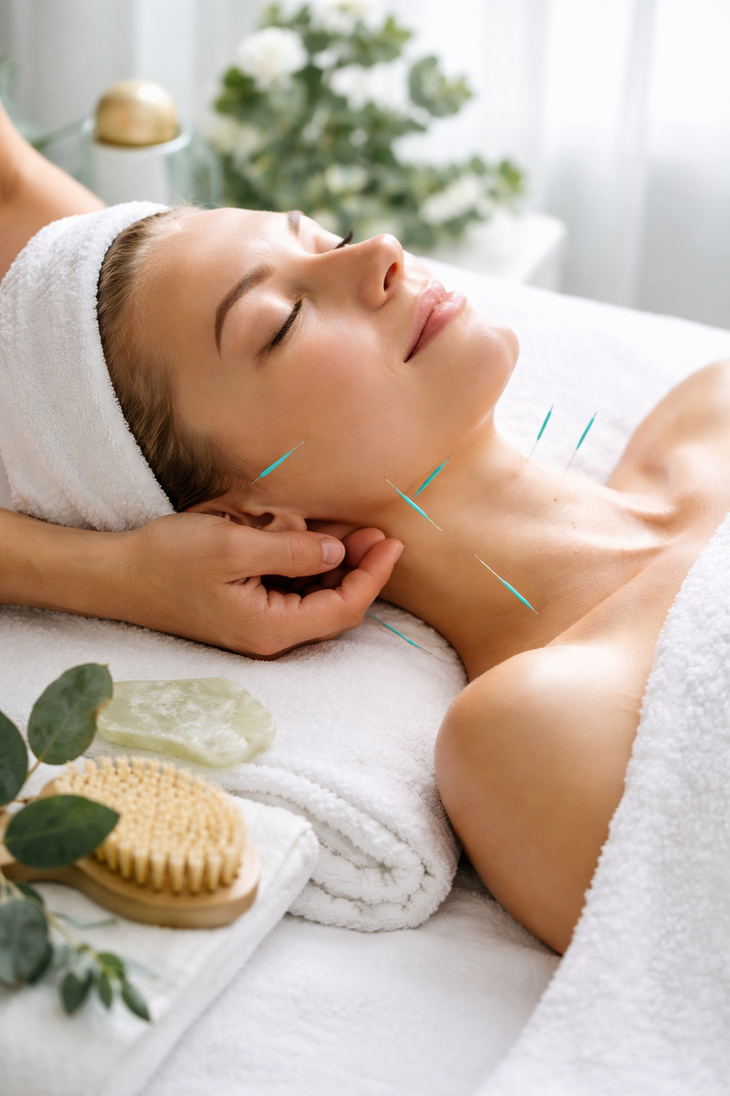 women receiving cosmetic acupuncture treatment for facial rejuvenation in Adelaide clinic