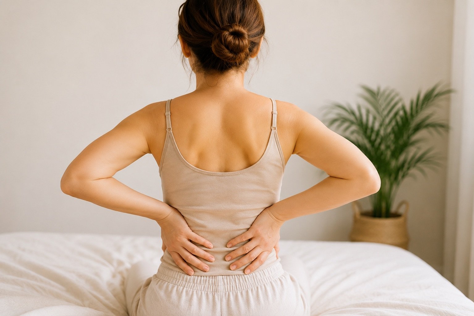 woman having back pain in Adelaide