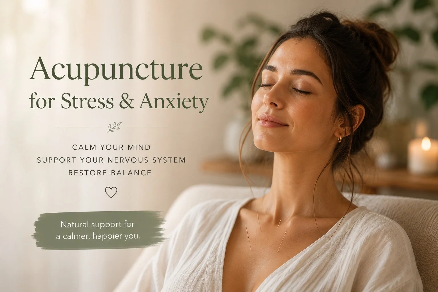 woman relaxing at acupuncture treatment in Adelaide