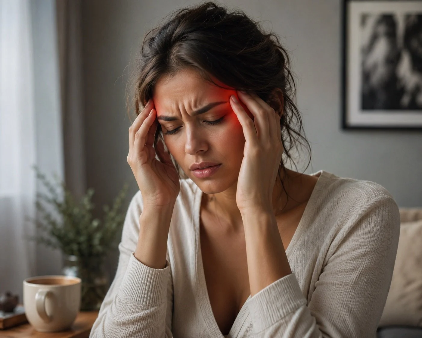 woman suffering from headaches and migraines in Adelaide