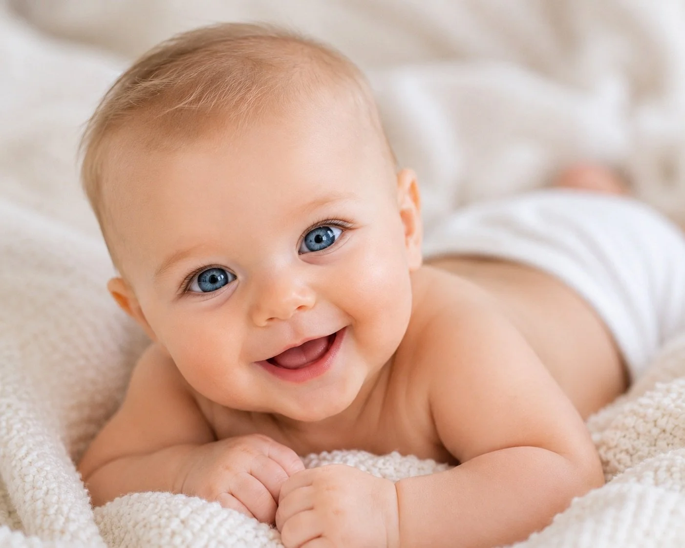 baby smiling acupuncture IVF success in Adelaide