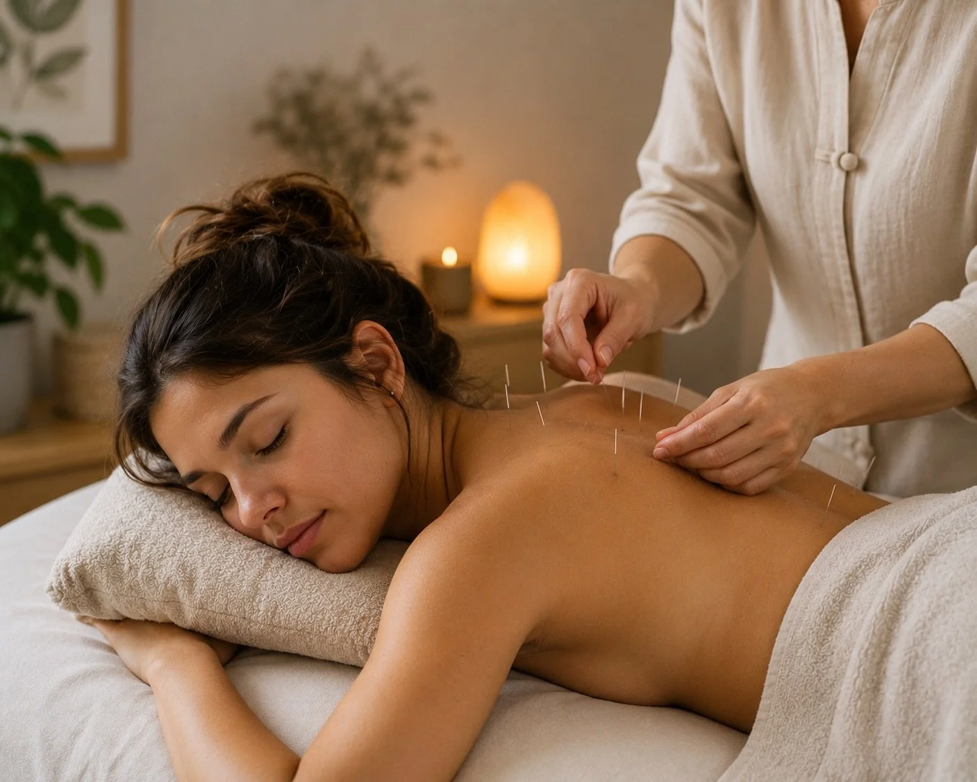 woman having sleep and insomnia acupuncture treatment in Adelaide