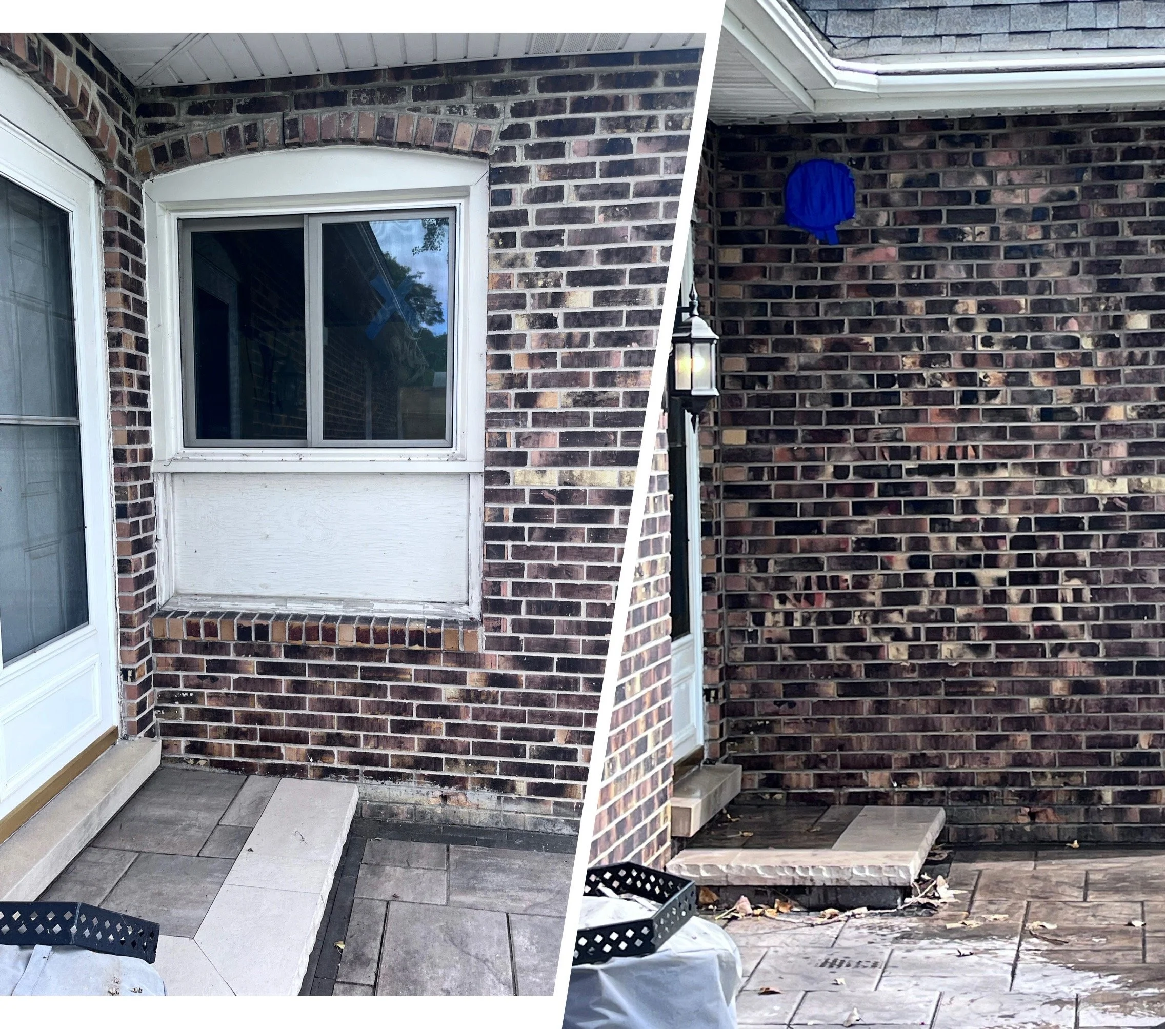 Repaired Brick Wall