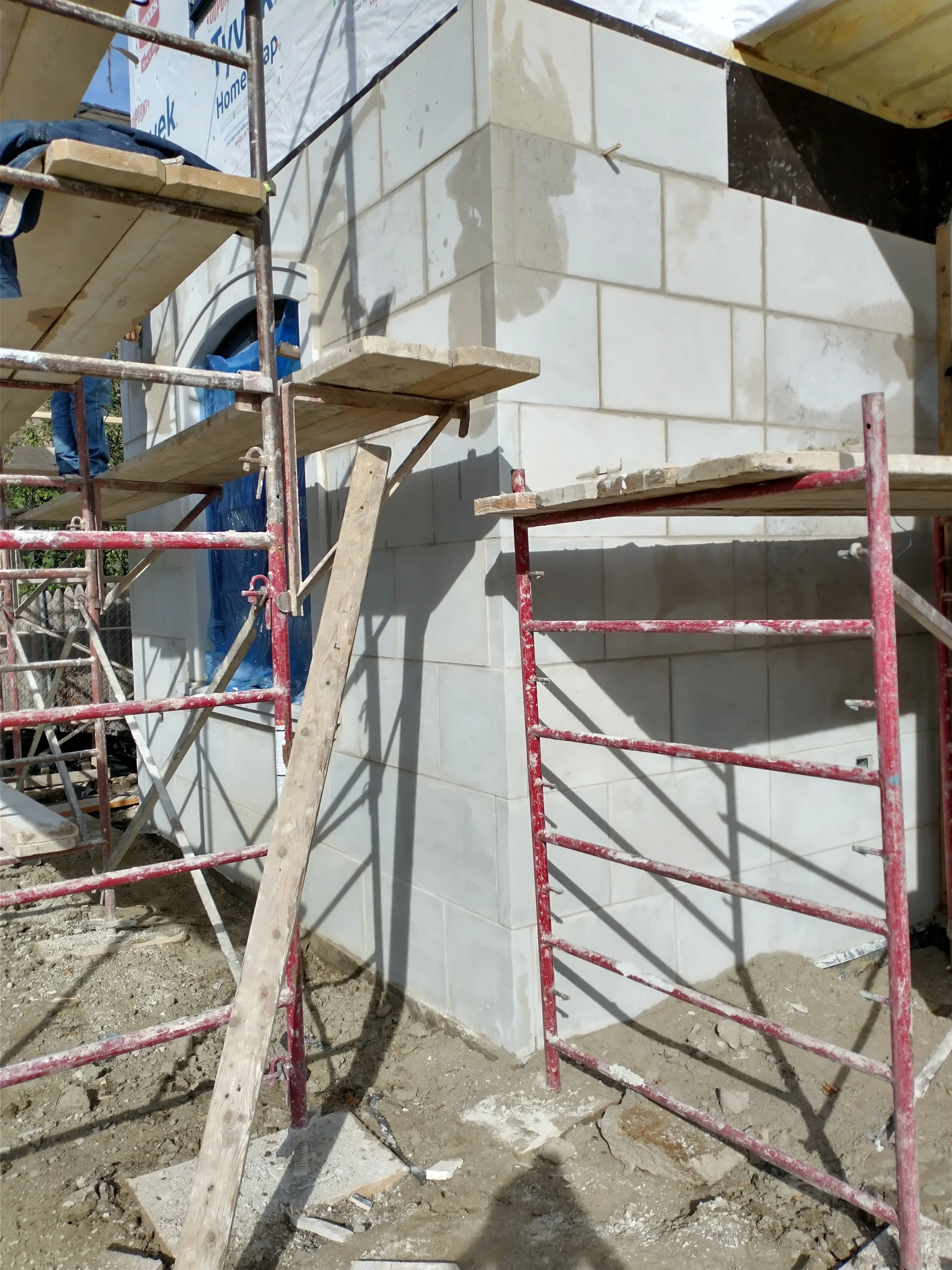 Home Renovation with Scaffolding