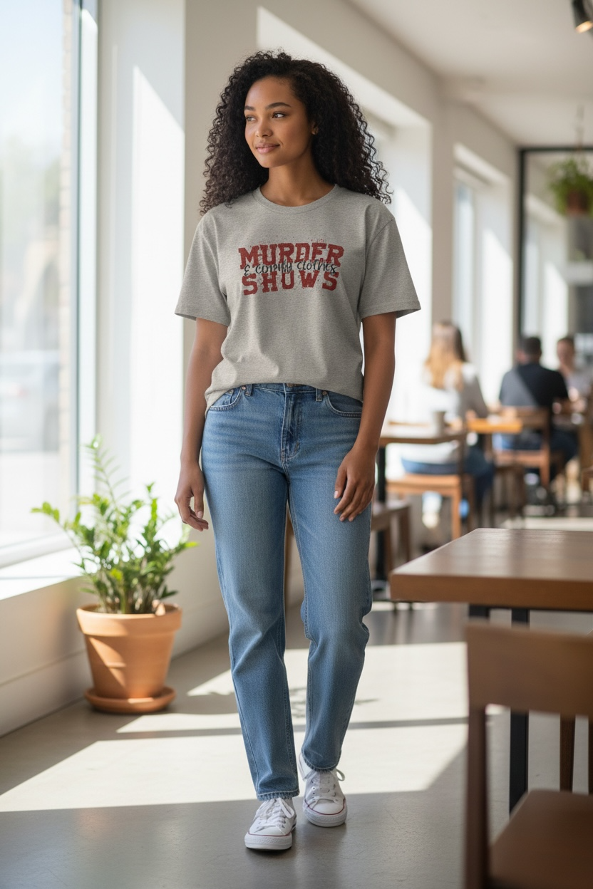 Murder Shows and Comfy Clothes Graphic Tee