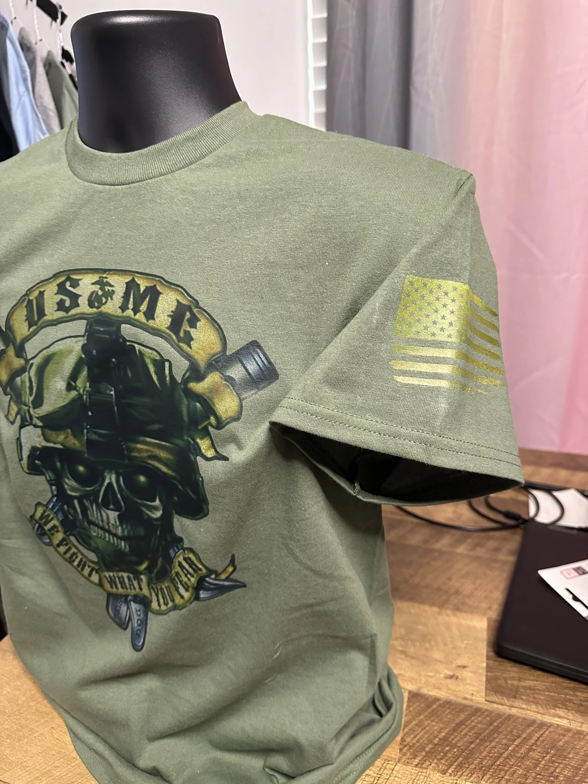 USMC Skull Graphic T-shirt