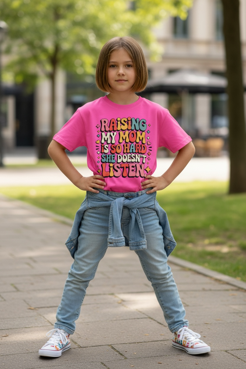 Kids Raising Mother Graphic Tee