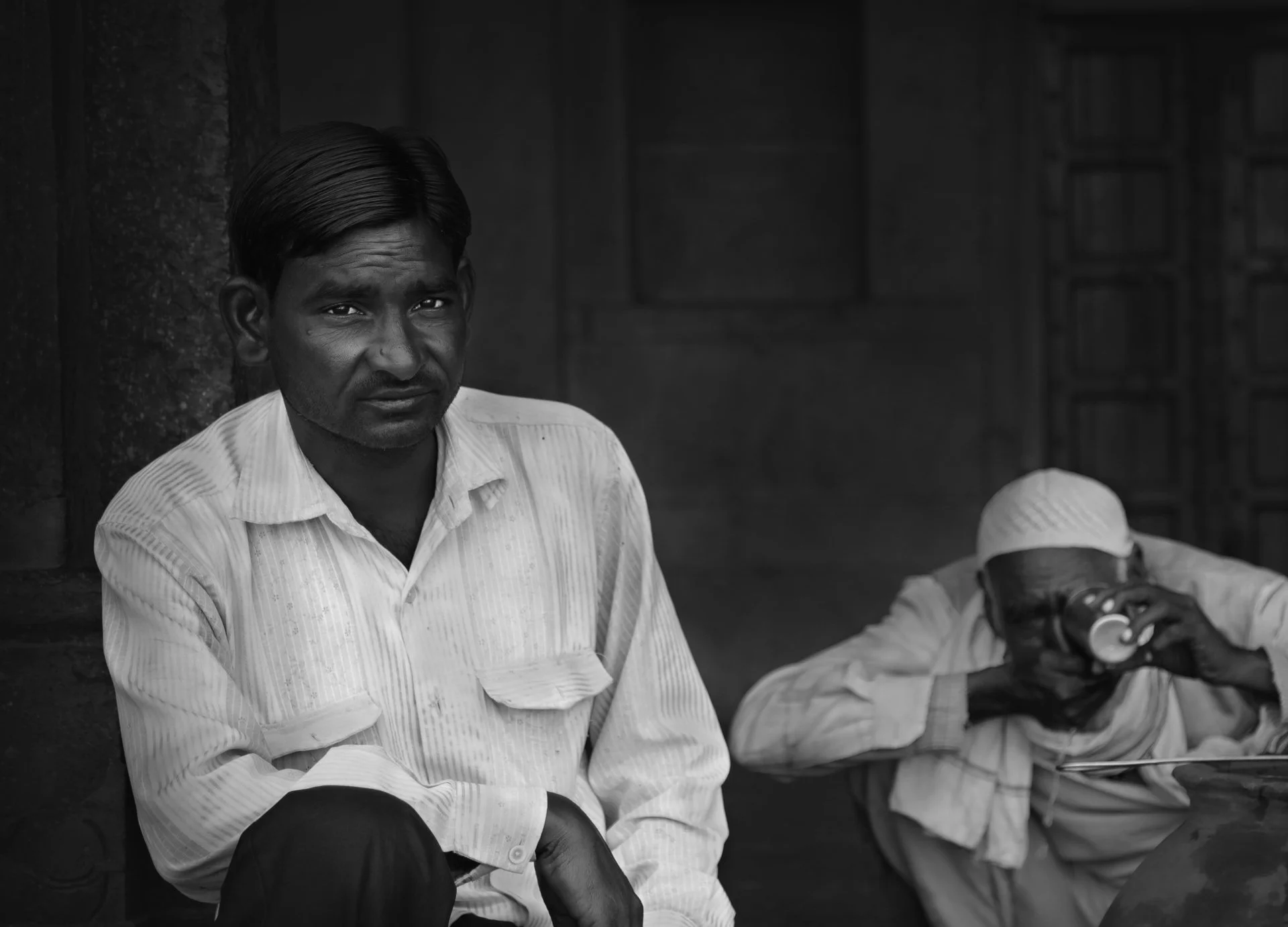 Close-up portrait of Indian men