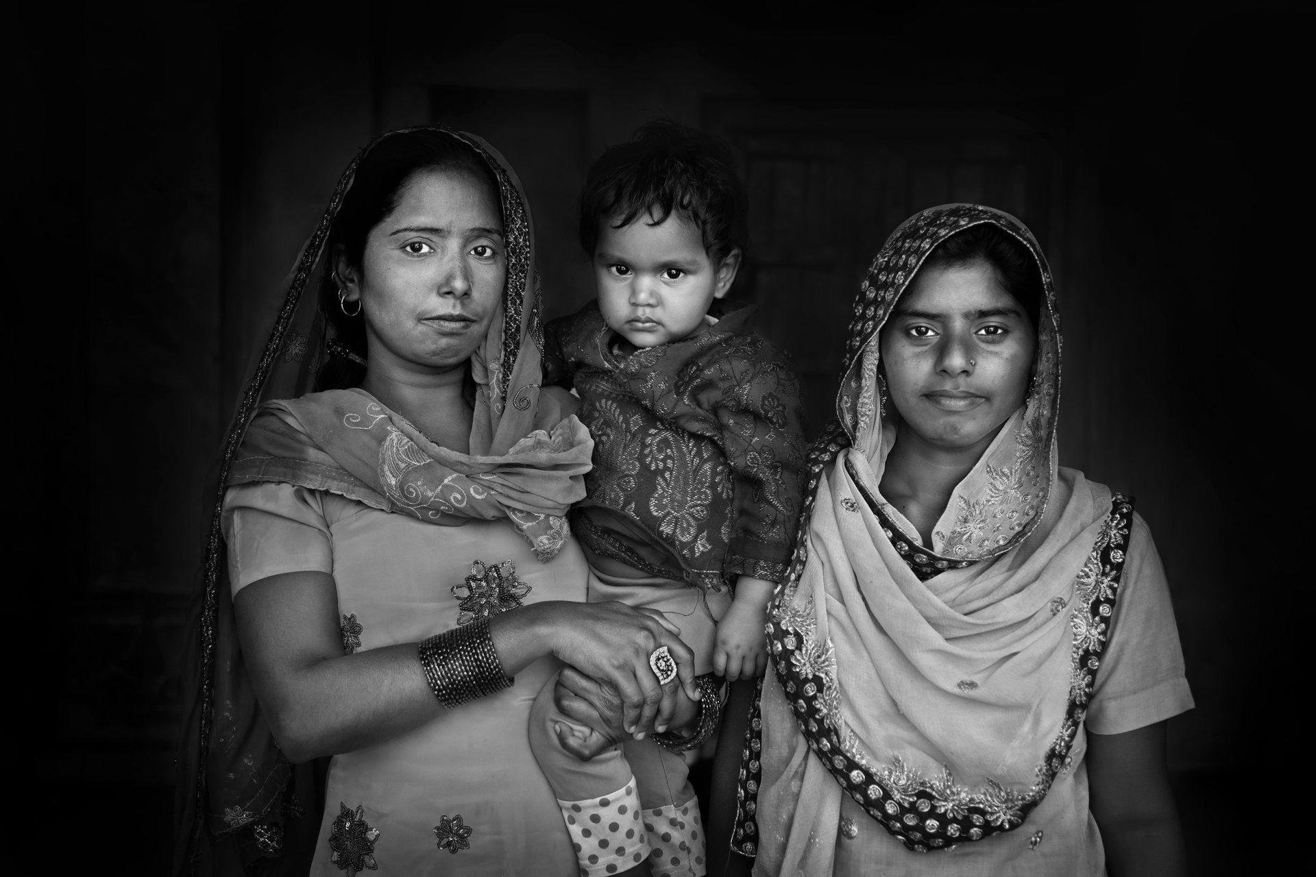 Portrait of an Indian family